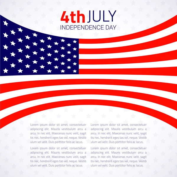 Stylový americký design dne nezávislosti. — Stockový vektor