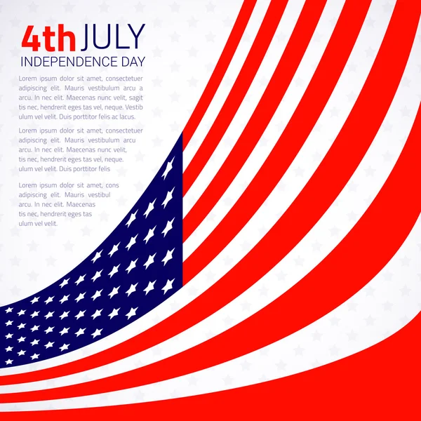 Stylový americký design dne nezávislosti. — Stockový vektor