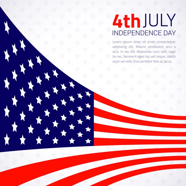 Stylowy amerykański Dzień Niepodległości projekt. — Wektor stockowy
