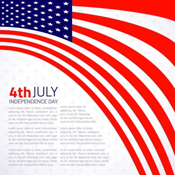 Stylisches Design für den amerikanischen Unabhängigkeitstag. — Stockvektor