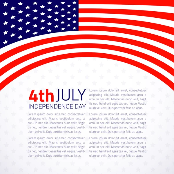 Κομψό αμερικανικό σχεδιασμό ημέρα ανεξαρτησίας. — Διανυσματικό Αρχείο