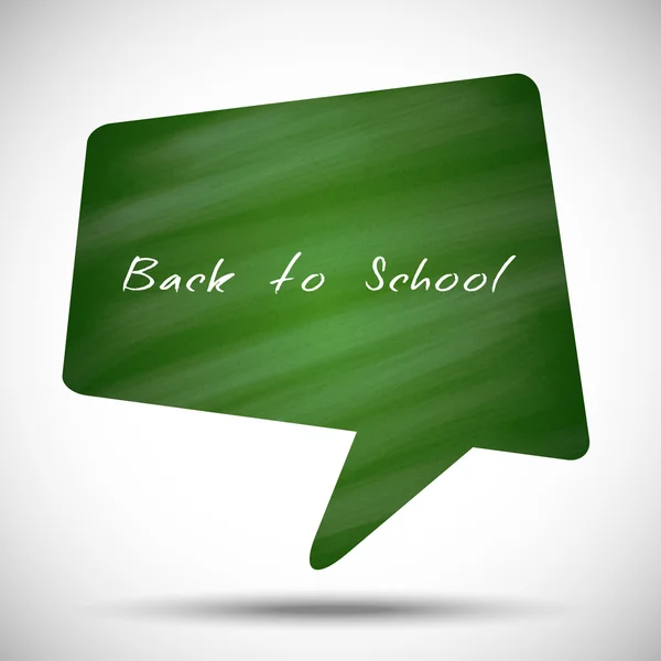 Bubble terug naar school groene schoolbord achtergrond — Stockvector