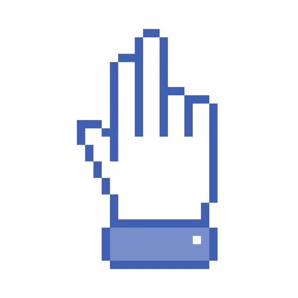 Pixel icono de mano — Vector de stock