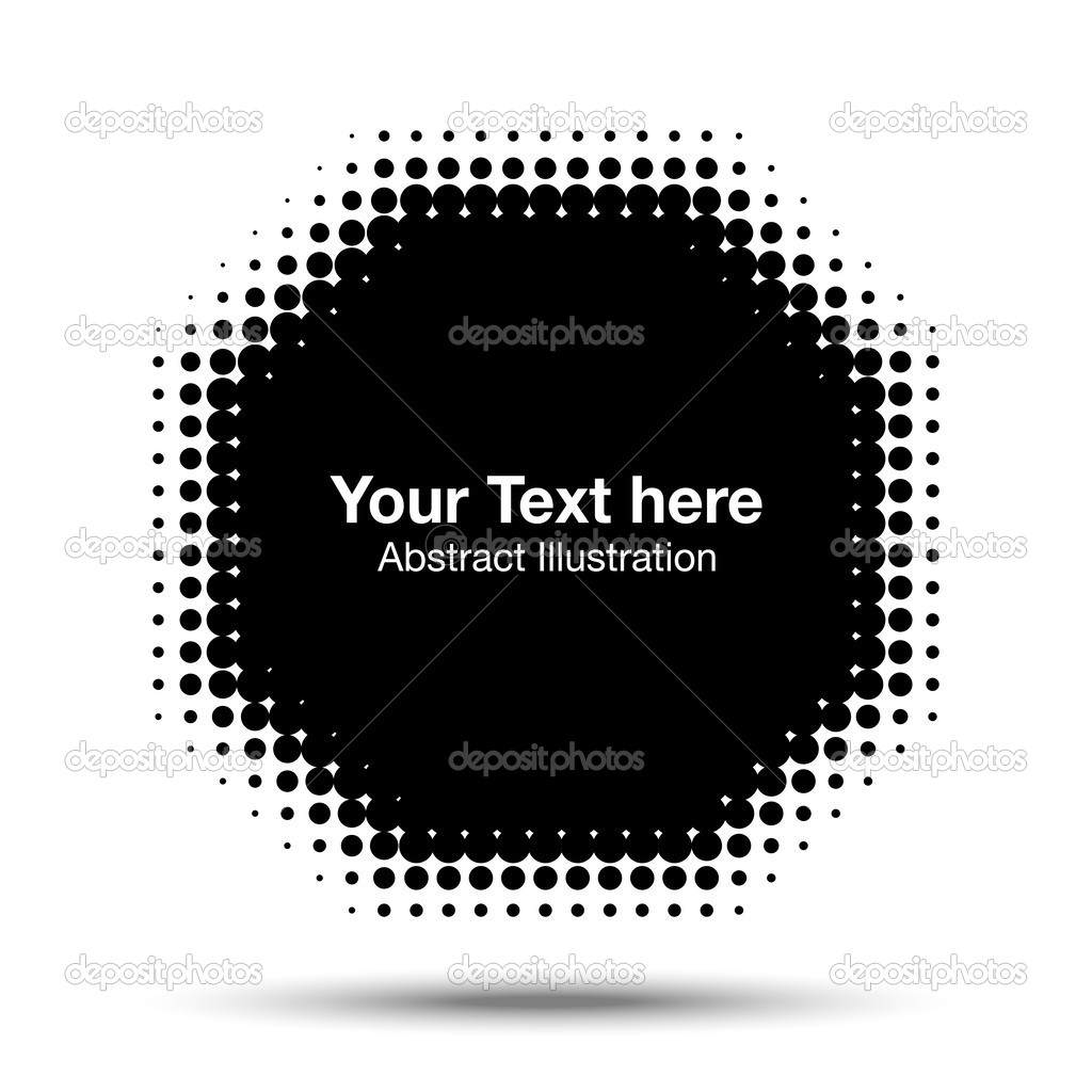 Abstract Halftone Design Element