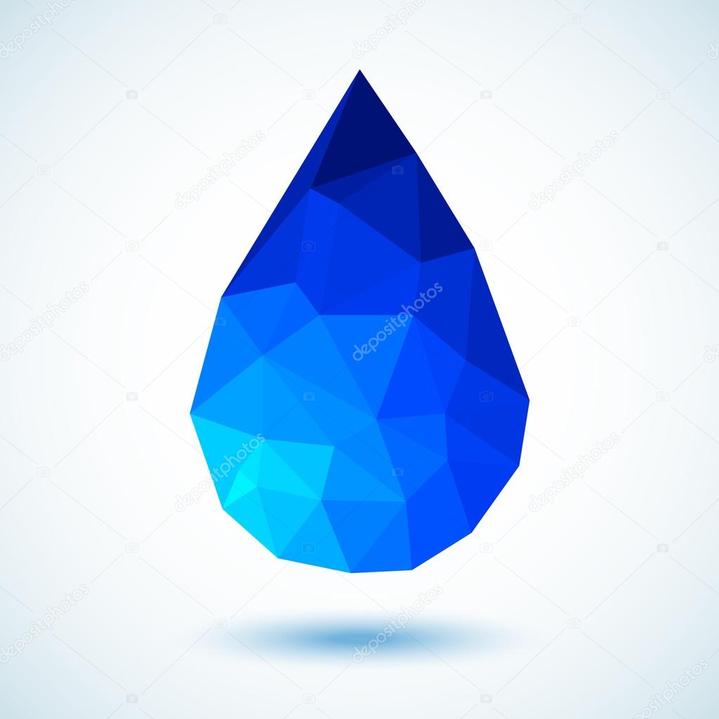 Geometric Blue Drop, vector illustration for your design