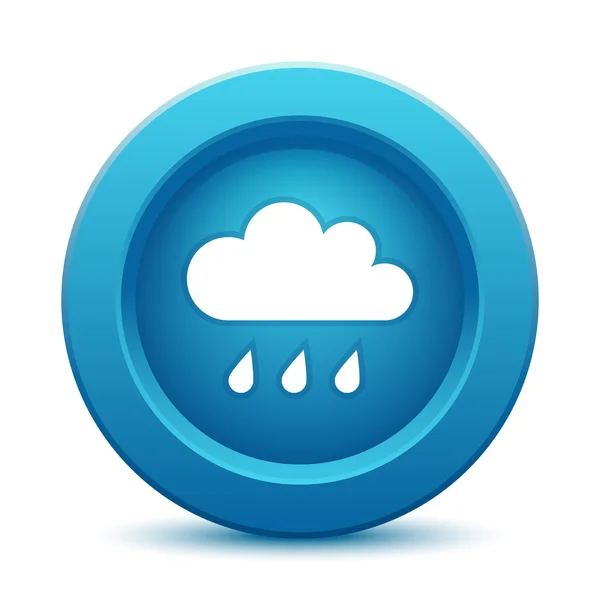 Cloud blue button — Stock Vector