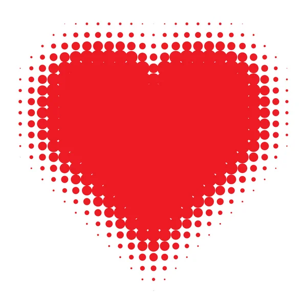 Κόκκινη καρδιά μεσοτονικό — Διανυσματικό Αρχείο