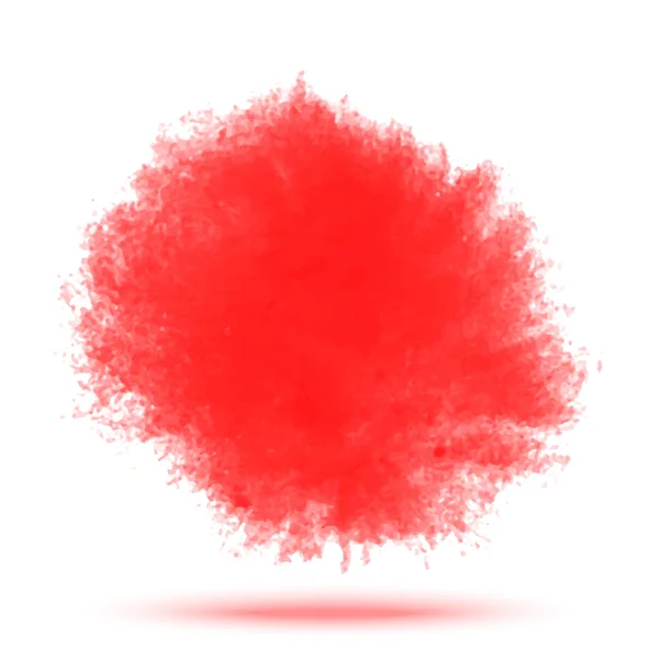 Red Watercolor splatter. — Stock Vector