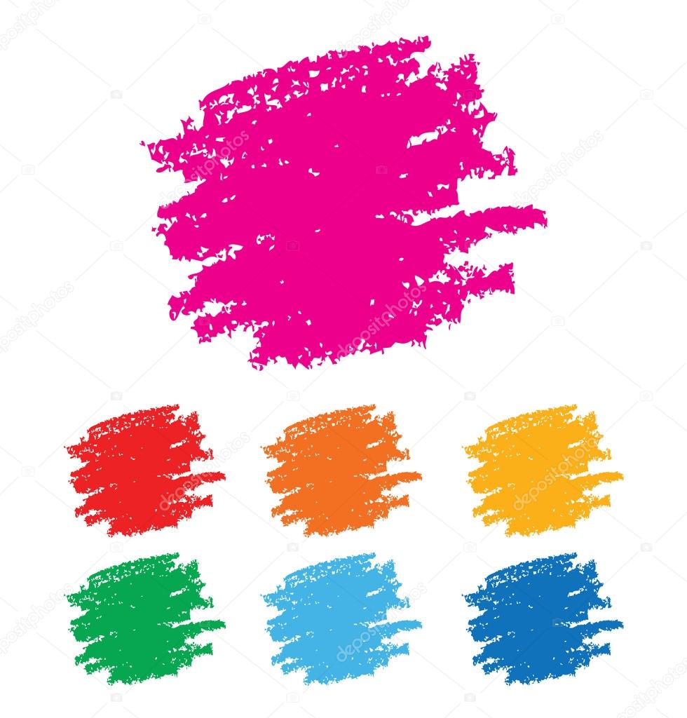 Set of Rainbow Hand Drawn Grunge backgrounds.