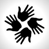fekete kéz nyomtatási ikonra
