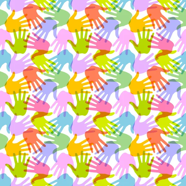 stock vector Seamless Pattern. Print of Hands.