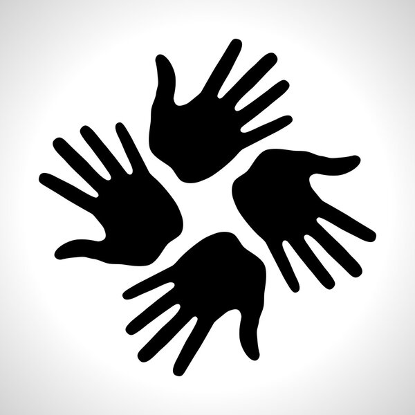 Black Hand Print icon