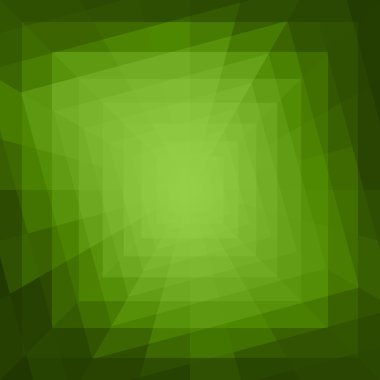 Yeşil soyut geometrik tünel arka plan.