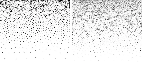 Halftone Circle Dots Gradient Backgrounds Set Random Dots Texture Vector — ストックベクタ