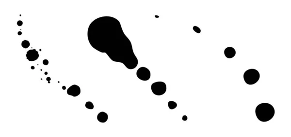 Splash Ink Set Black Spot Stains Splatter Collection Vector Illustration — Stock vektor