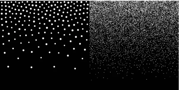 White Halftone Circle Dots Gradient Backgrounds Set Random Dots Texture — Archivo Imágenes Vectoriales