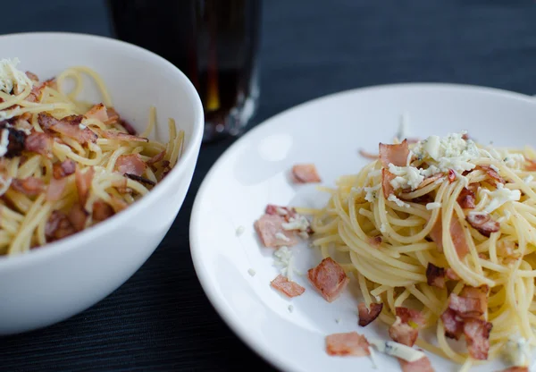 Spaghetti alla carbonara — Foto Stock