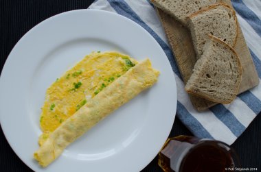 otlar ve ekmek ile omellete