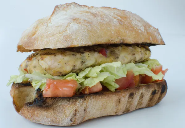 Italian chicken burger isolated — Stock Photo, Image