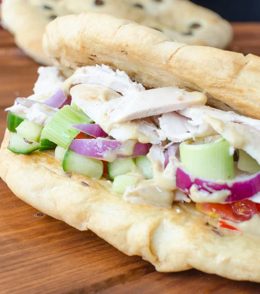 Italian bread stuffed — Stock Photo, Image