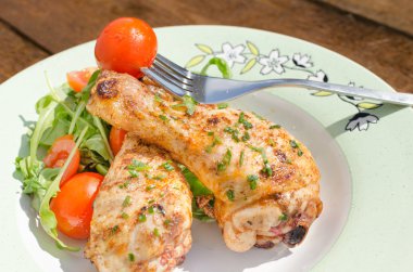 sebzeli ızgara tavuk baget