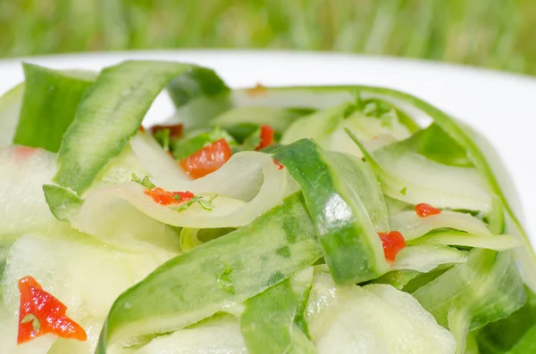 Salada de pepino com pimenta — Fotografia de Stock