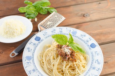 Spagetti Bolonez ahşap tablo