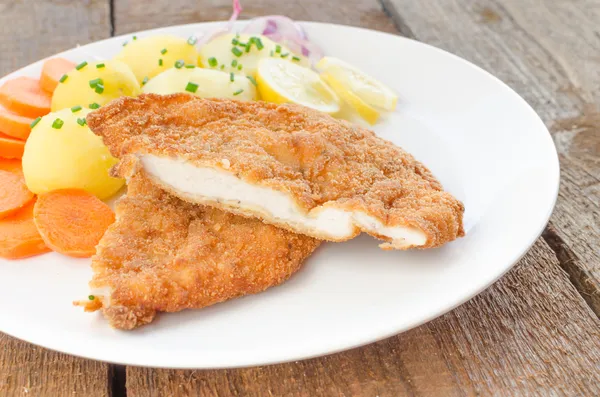 German schnitzel — Stock Photo, Image