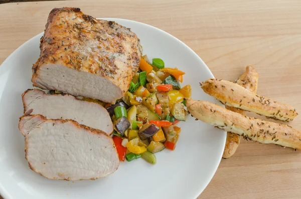 Arrosto di maiale alla griglia — Foto Stock