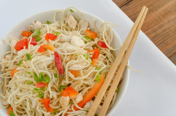 Fideos chinos wth chile — Foto de Stock