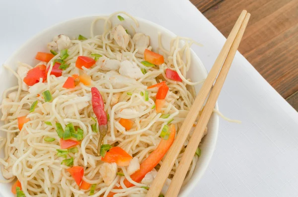 Fideos chinos wth chile — Foto de Stock