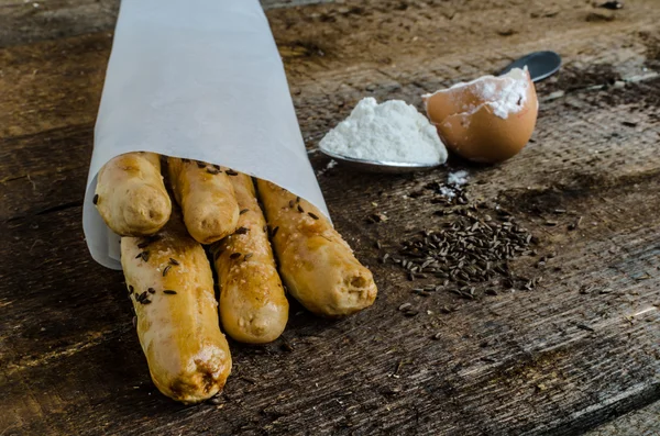 Homemade baked breadsticks — Stock Photo, Image