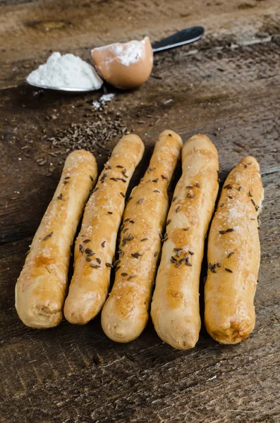 Homemade baked breadsticks — Stock Photo, Image