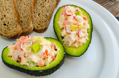 Stuffed with avocado clipart