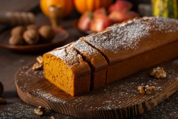 Delicious Healthy Bread Pumpkins Nuts — Stock Photo, Image