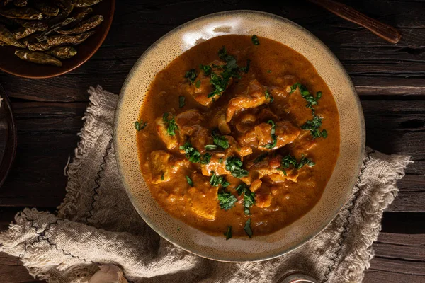 Originele Kip Curry Met Pittige Jalapeno Pepers — Stockfoto