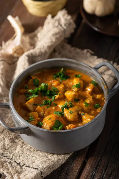 Original Chicken Curry Spicy Jalapeno Peppers — Stock Photo, Image