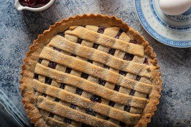 Fındıklı, şekerli, organik yiyecekli lezzetli turta.