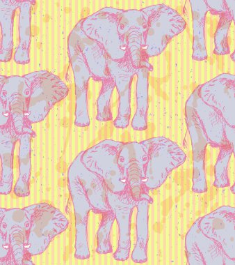 fil, vektör vintage seamless modeli kroki