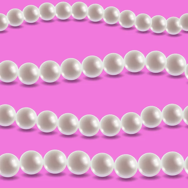 Vector de baldosas de perlas, patrón sin costuras — Vector de stock