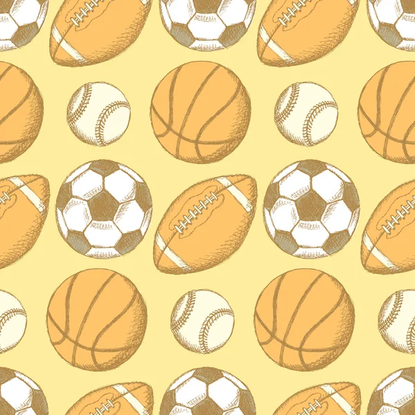 Soccer, american football, baseball and basketball ball — Stock Vector