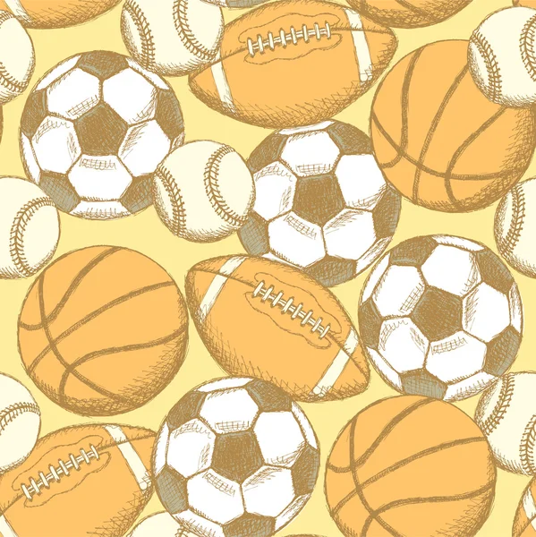 Soccer, american football, baseball and basketball ball — Stock Vector