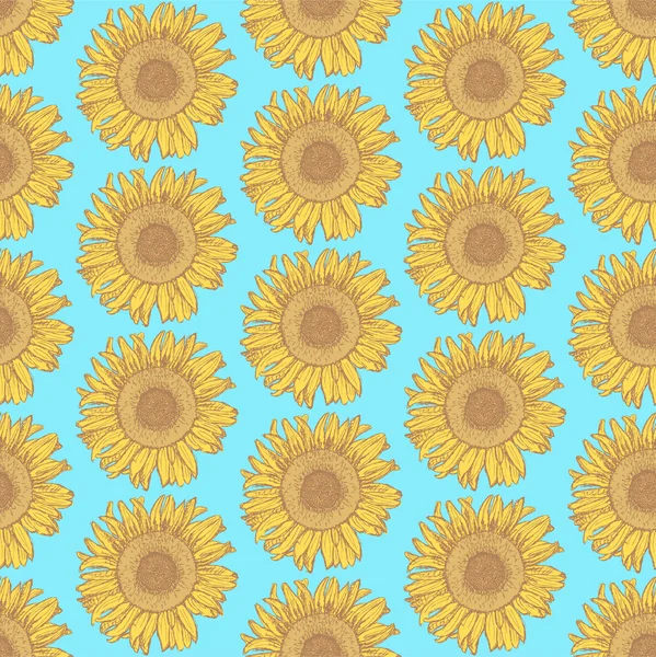 Sketch sunflower — Stock Vector