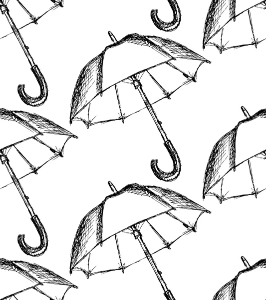 Parapluie vintage dans le style croquis — Image vectorielle