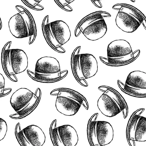 Croquis chapeau rétro messieurs — Image vectorielle