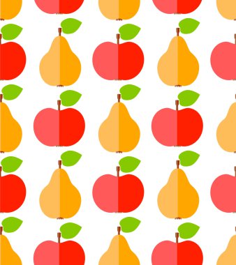 sevimli düz elma ve armut