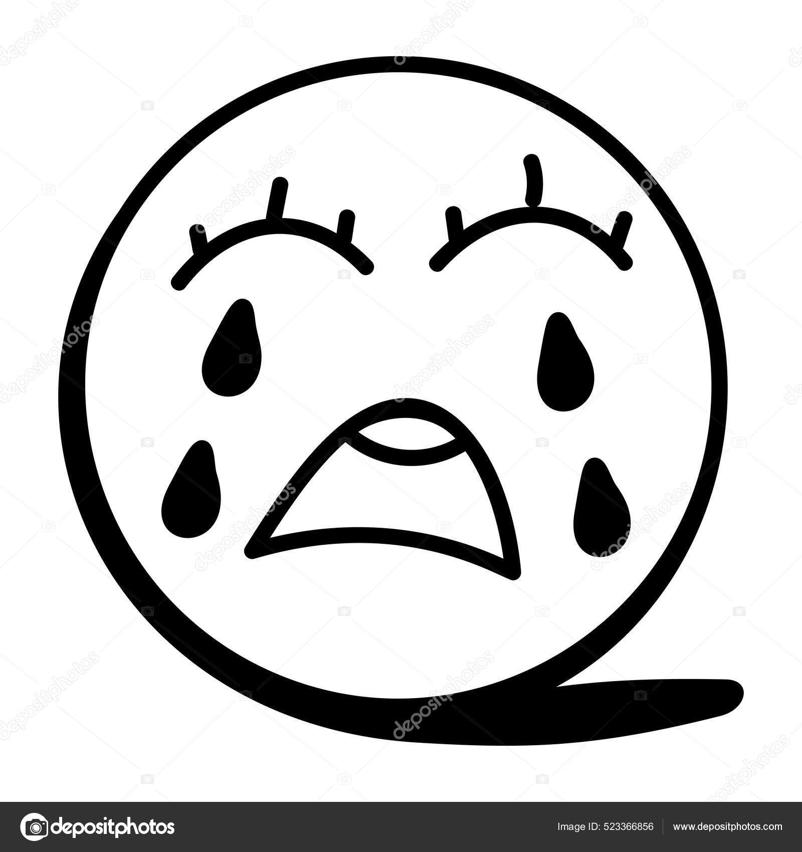 Sad Face Clipart Black And White