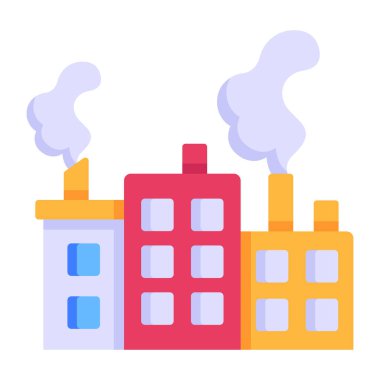 Fabrika Binası. Vektör illüstrasyonu