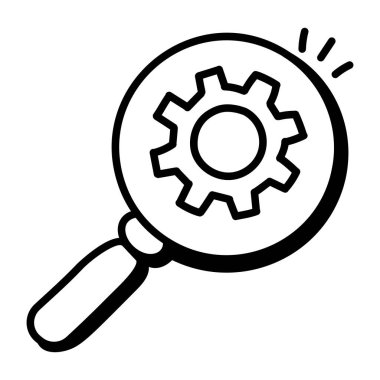 Arama motoru optimizasyon simgesi vektör çizimi