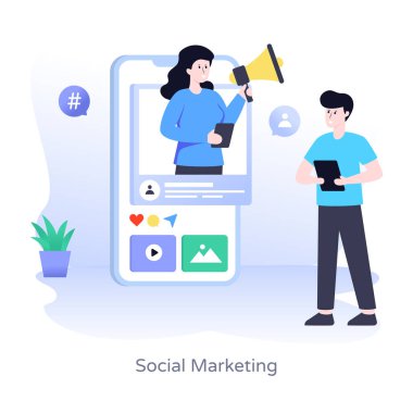 seo modern simgelerin düz tasarım vektör çizimi